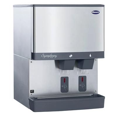 Follett 110CM-NI-S Symphony Plus Countertop Cube Ice & Water Dispenser for Commercial Ice Machines w/ 110 lb Storage - Cup Fill, 115v, Stainless Steel