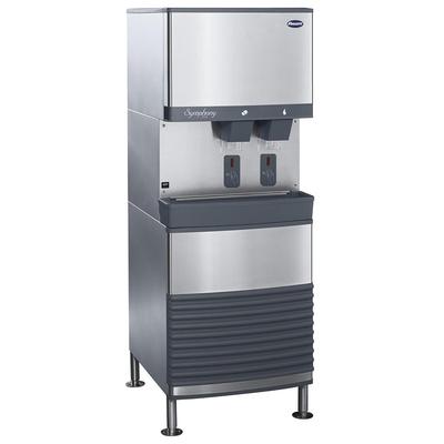Follett 110FB425A-S 425 lb Countertop Nugget Ice & Water Dispenser for Commercial Ice Machines - 90 lb Storage, Cup Fill, 115v, Stainless Steel