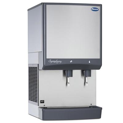 Follett 50CI425W-L 425 lb Countertop Nugget Ice & Water Dispenser for Commercial Ice Machines - 50 lb Storage, Cup Fill, 115v, Lever Dispensing, Stainless Steel