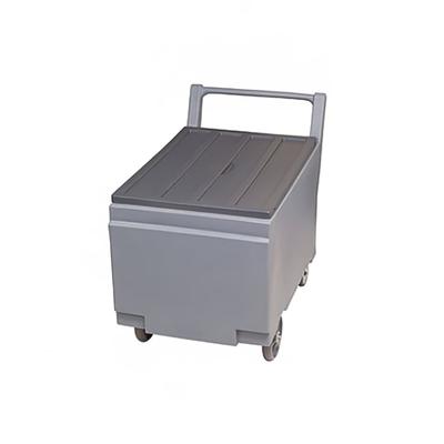 Follett ROTOCART 240 lb SmartCART Insulated Mobile Ice Caddy - Plastic, Gray, 240 lb Capacity, Removable Lid