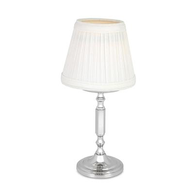 Sterno 80420 La Rue Candle Lamp - 3 11/32"D x 10 1/2"H, Marlowe White/Silver Base