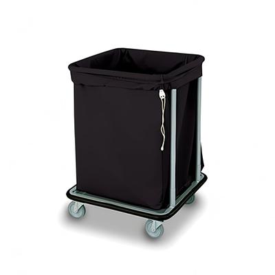 Forbes Industries 1106-B Laundry Cart w/ 6 Bushel Capacity & Black Vinyl Bumper - Black Cloth Bag, Steel Frame
