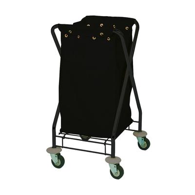 Forbes Industries 1128 Folding Laundry Cart w/ (4) Bushel Capacity - Black Canvas Bag, Steel Frame