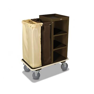 Forbes Industries 2261 Housekeeping Cart w/ (3) Shelves - 18"W x 18"D x 36"H, Steel, Gray
