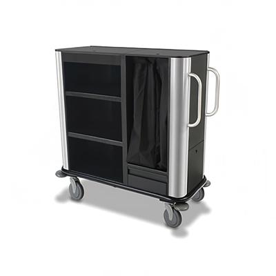Forbes Industries 2279 Housekeeping Cart w/ 3 Shelves - 30"W x 19"D x 40"H, Plastic, Stainless Steel