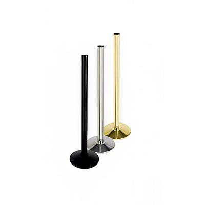 Forbes Industries 2707 48"H Crowd Control Stanchion - No Belt, Steel, Black