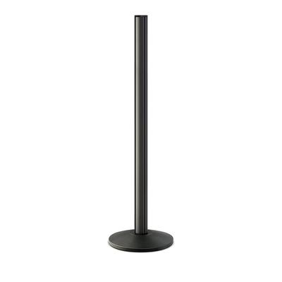 Forbes Industries 2789-EN 48"H Portable Crowd Control Stanchion Post - 14" Weighted Base, Black Steel