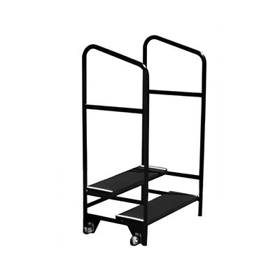 Forbes Industries 4192-42 Stage Stairs w/ 2 Carpeted Treads & 42"H Guard Rails for 16" to 24"H Stages, Black