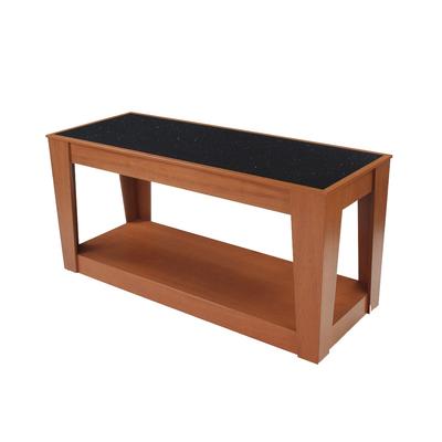 Forbes Industries 5200-6-H2 72" Mobile Induction Table w/ 2 Left & Right Holding/Warming Units - Glass Cook Top, 120v, Stainless Steel