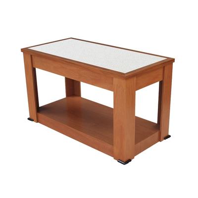 Forbes Industries 5206-6-H2 72" Mobile Induction Table w/ 2 Left & Right Holding/Warming Units - Glass Cook Top, 120v, Stainless Steel
