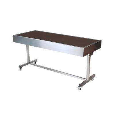 Forbes Industries 5220-8-C2 96" Mobile Induction Table w/ 2 Left & Right Cooking Units - Glass Cook Top, 120v, Stainless Steel