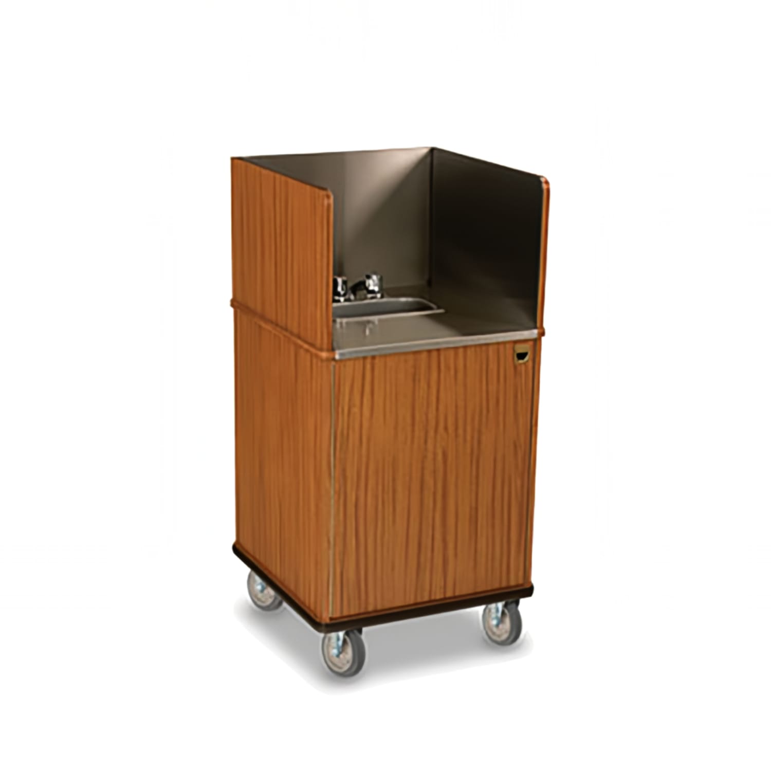 Forbes Industries 5747 50" Portable Hand Sink w/ Three Sided Backsplash, Hot & Cold Water, Laminate Cabinet, Stainless Steel