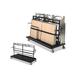 Forbes Industries 7050 76"L Transport Cart w/ Poly Straps for EcoFlex Tables - Steel, Black