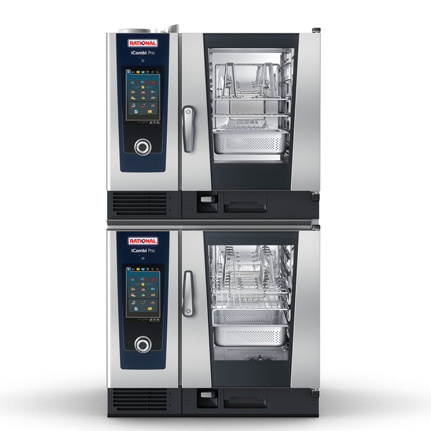 Rational ICP 6-HALF/6-HALF E 208/240V 3 PH Double Half Size Combi Oven - Boiler Based, 208-240v/3ph