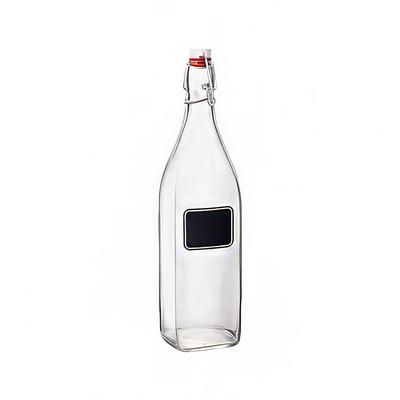 Steelite 4953Q816 8 1/2 oz Chalkboard Swing Top Bottle - Glass, Clear