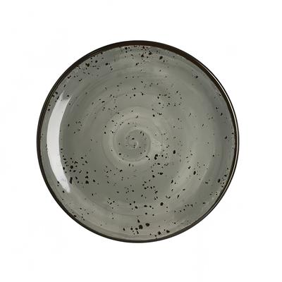 Steelite 7065MM305 6" Round Melamine Plate, Urban Smoke, Gray