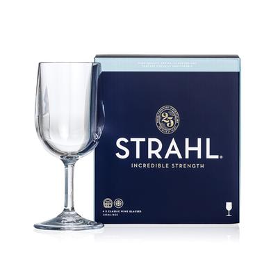 Strahl N406801 8 oz Design Small Classic Wine Glass (4 pc), Plastic, Clear