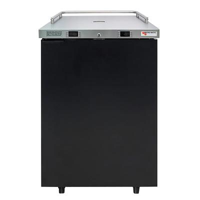 Micro Matic MDD23WLT-E 25" Dual Zone Wine Dispenser w/ (4) 1/6 Size Keg Capacity - No Tap Kit, Black, 115v