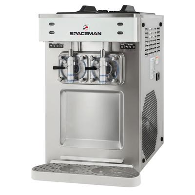 Spaceman 6695-C Frozen Drink Machine w/ (2) 12 7/10 qt Bowls - 288 Servings/hr., 21"W, 208-230v/1ph, Hopper Agitators, 320 Serves/Hour, Silver