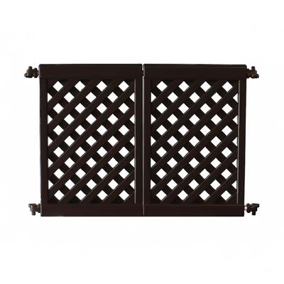Grosfillex US962117 2 Section Interlocking Fence Panel - Resin, Black