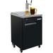 MoTak MBCBD-1 23 1/2" Kegerator Commercial Beer Dispenser w/ (1) Keg Capacity - (1) Column, Black, 115v, 1 Half-Keg Capacity