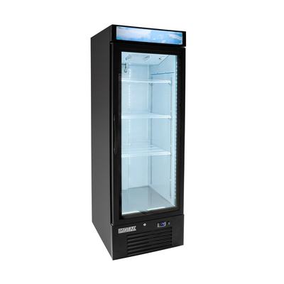 MoTak MGD-1DF-16-HC 25" 1 Section Display Freezer w/ Swing Doors - Bottom Mount Compressor, Black, 115v