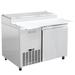 MoTak MPR-44 44 1/2" Pizza Prep Table w/ Refrigerated Base, 115v, 6 Third-Size Pans, PVC-Coated Shelf, Stainless Steel