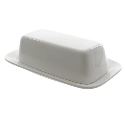 10 Strawberry Street WTR-34 Rectangular Butter Dish w/ Cover - 7 3/4