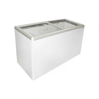 Excellence Industries EURO-16HC 59 1/4" Mobile Ice Cream Freezer w/ 18 Can Capacity - White, 115v