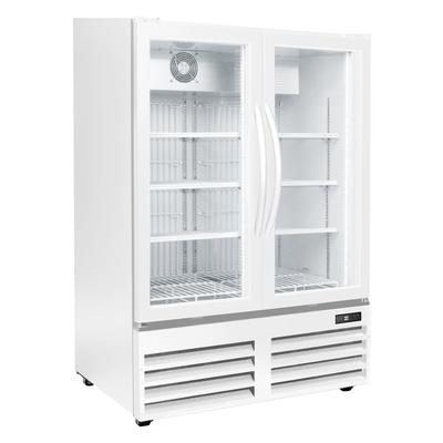 Excellence Industries GDF-15 36" 2 Section Display Freezer w/ Swing Doors - Bottom Mount Compressor, White, 115v