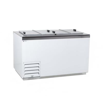 Excellence Industries HFF-8HC 54 1/4" Stand Alone Ice Cream Dipping Cabinet w/ 21 Tub Capacity - White, 115v