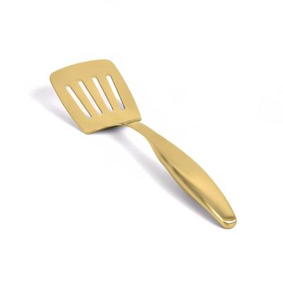 Front of the House BUT038GOS23 10 1/4" Brushed Stainless Slotted Turner, Matte Brass, Gold