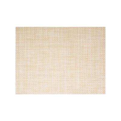 Front of the House XPM047NAV83 Rectangular Metroweave Woven Vinyl Placemat - 16" x 12", Natural, Beige