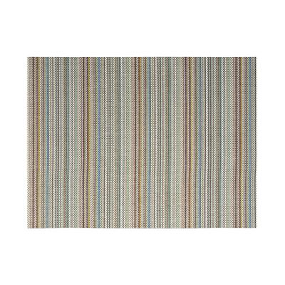 Front of the House XPM087BRV83 Rectangular Metroweave Woven Vinyl Placemat - 16" x 12", Blues, Mesh, Multi-Colored