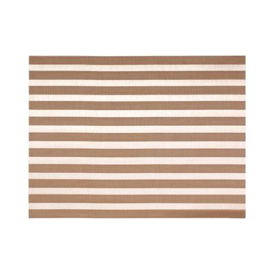 Front of the House XPM103COV83 Rectangular Metroweave Woven Vinyl Placemat - 16" x 12", Copper, Brown