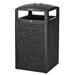 Alpine Industries ALP472-40-GRYS 40 gal Outdoor Trash Container w/ Ashtray - Metal, Gray Stone Panels, Black