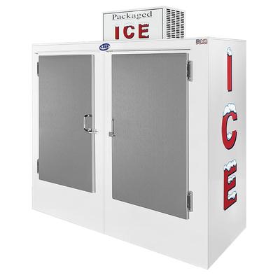 Leer L060UCSP 73" Outdoor Ice Merchandiser w/ (155) 10 lb Bag Capacity - Solid Doors, 115v, White