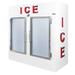 Leer, Inc. L075UCGP 73" Indoor Ice Merchandiser w/ (180) 10 lb Bag Capacity - Glass Doors, 115v, White