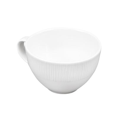 Churchill WHBALT121 12 oz Bamboo Coffee Cup - Ceramic, White
