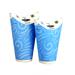 LK Packaging D20SWC #ReadyFresh 20 oz Disposable Cold Cup w/ Integrated Lid - Paper, Printed, Blue