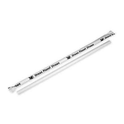 LK Packaging GPSJ1025 10 1/4" Wrapped Jumbo Paper Straw, White