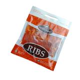 LK Packaging RIB1012 #ReadyFresh Grab-N-Go Rib Bag w/ Handle - 10"W x 12"L, Polypropylene, Clear/Orange