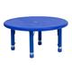 Flash Furniture YU-YCX-007-2-ROUND-TBL-BLUE-GG 33" Round Preschool Activity Table - Plastic Top, Blue