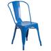 Flash Furniture CH-31230-BL-GG Stacking Side Chair w/ Vertical Slat Back - Steel, Blue