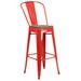 Flash Furniture CH-31320-30GB-RED-WD-GG Commercial Bar Stool w/ Curved Back & Wood Seat, Red