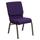 Flash Furniture FD-CH02185-GV-ROY-GG Hercules Stacking Church Chair w/ Royal Purple Fabric Back &amp; Seat - Steel Frame, Gold Vein