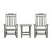 Flash Furniture JJ-C14703-2-T14001-GY-GG Outdoor Rocking Chair w/ Table Set - Resin Wood, Gray