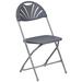 Flash Furniture LE-L-4-CH-GG Hercules Folding Chair w/ Charcoal Plastic Back & Seat - Steel Frame, White, Gray