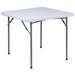 Flash Furniture RB-3434-GG 33 3/4" Square Folding Table w/ Granite White Plastic Top, 29"H