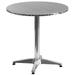 Flash Furniture TLH-052-2-GG 27 1/2" Round Indoor/Outdoor Bistro Table - 27 1/2"H, Aluminum Base/Stainless Top, Stainless Steel